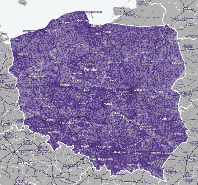 Mapa Zasięgu