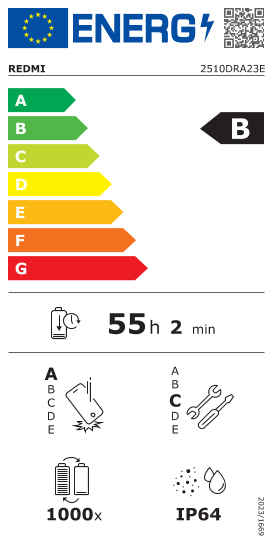 Etykietka energetyczna Xiaomi Redmi Note 15 LTE